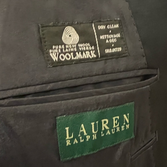 44S Dark Blue Ralph Lauren Blazer. Gold RL. It tons. Amazing look. - Picture 5 of 5